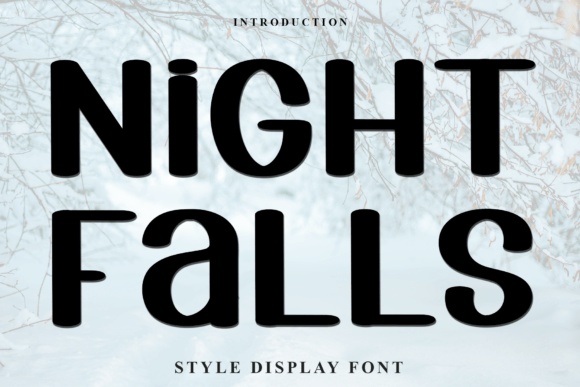 Night Falls font preview by Inermedia STUDIO