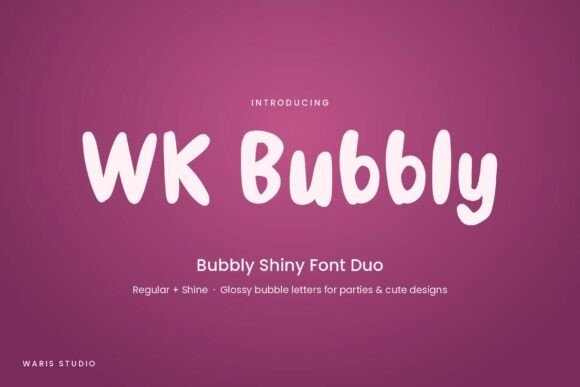 Wk Bubbly font preview