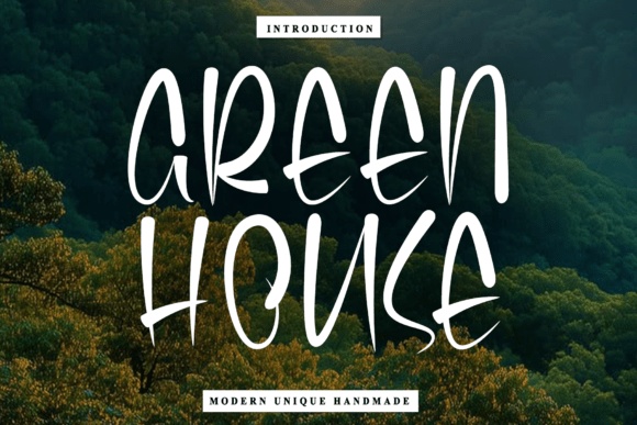 Green House font preview