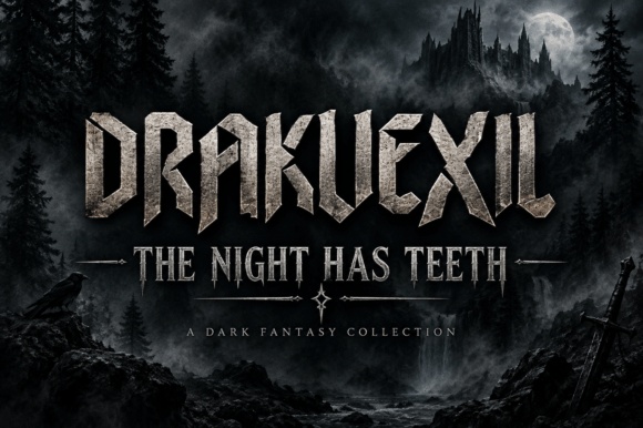 Drakvexil font preview