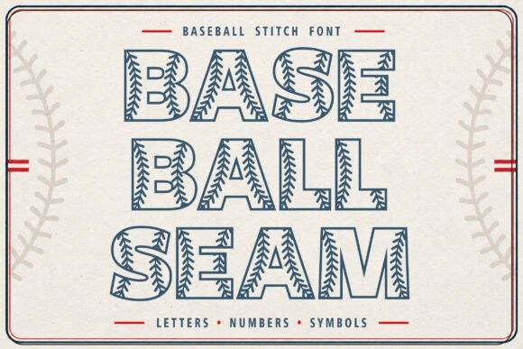 Baseball Stitch font preview by turz74347