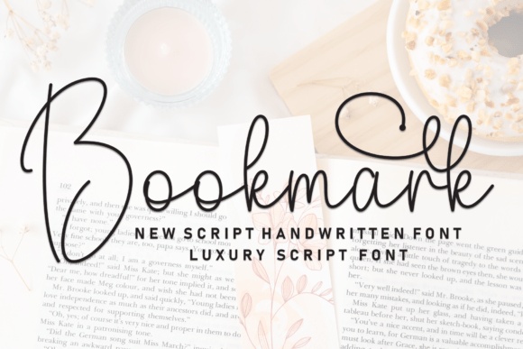 Bookmark font preview by Robbots stores