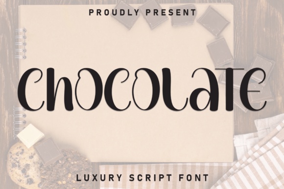 Chocolate font preview by Robbots stores