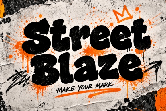 Street Blaze font preview by DREAM