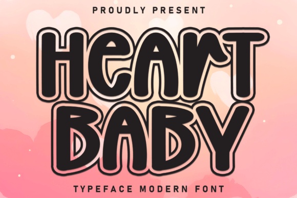 Heart Baby font preview by Robbots stores