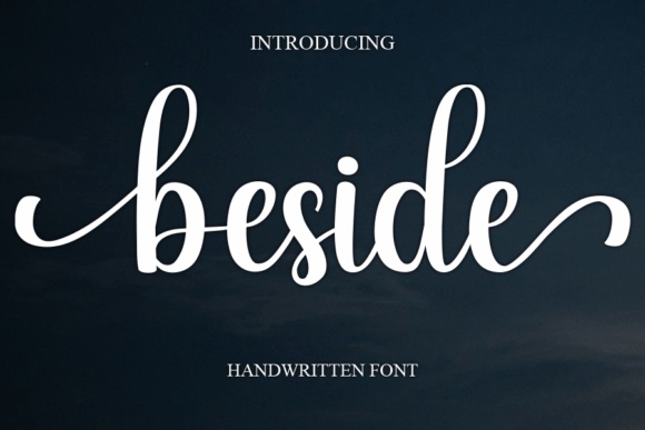 Beside font preview by salma studio