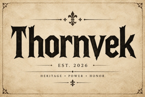 Thornvek font preview by Colourful