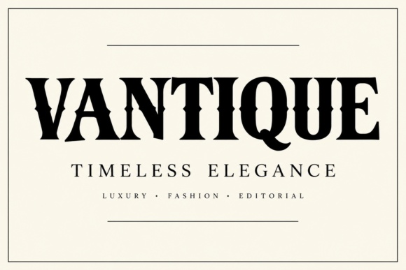 Vantique font preview