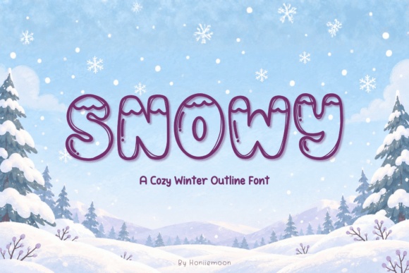 Snowy font preview