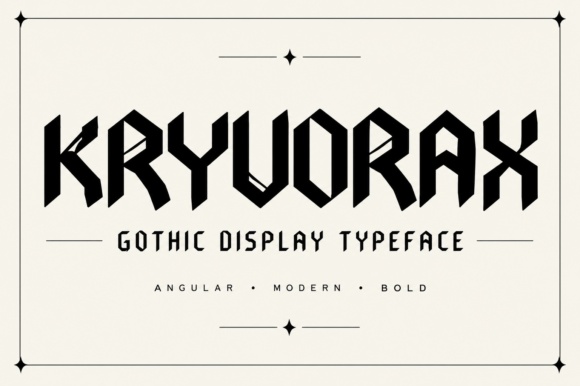 Kryvorax font preview