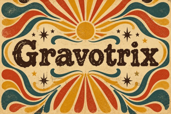 Gravotrix — lettering specimen