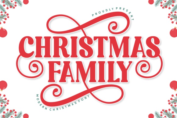 Christmas Family font preview by Riman (7NTypes)