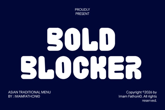 Bold Blocker font preview by setiawanarief111