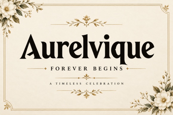Aurelvique font preview by Retro