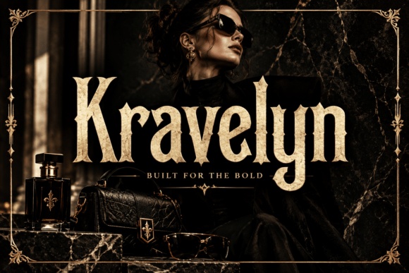 Kravelyn font preview by Colourful