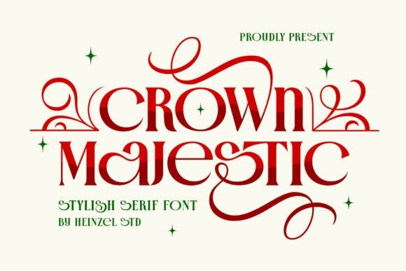 Crown Majestic font preview by Heinzel Std