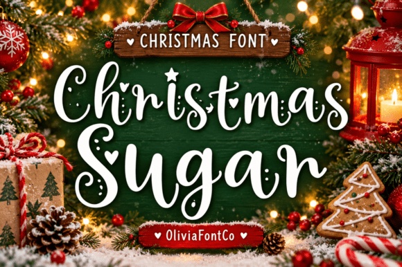 Christmas Sugar font preview by OliviaFontCo