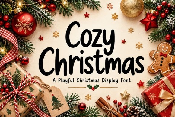 Cozy Christmas font preview