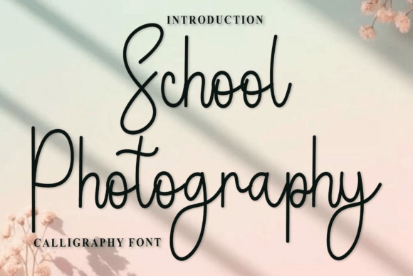 School Photography font preview
