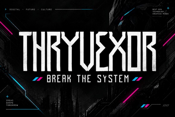 Thryvexor font preview