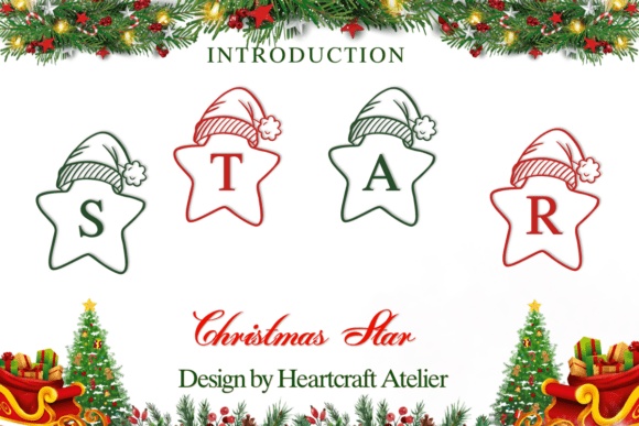 Christmas Star font preview by Heartcraft Atelier