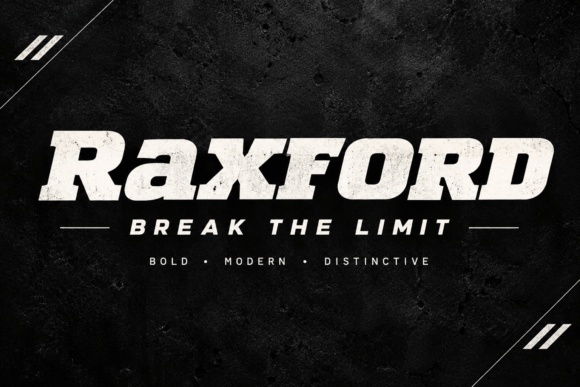 Raxford font preview by Colourful