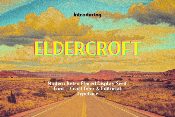 Eldercroft font preview by GraphicxPack
