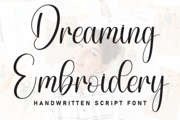 Dreaming Embroidery font preview
