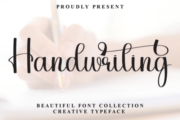 Handwriting font preview by Robbots stores