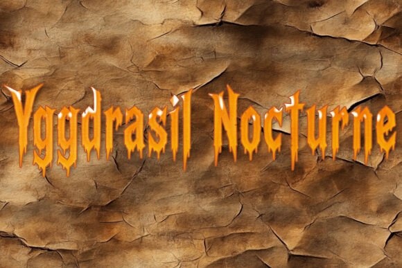 Yggdrasil Nocturne — lettering specimen