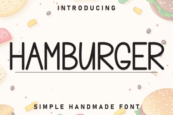 Hamburger font preview by Robbots stores