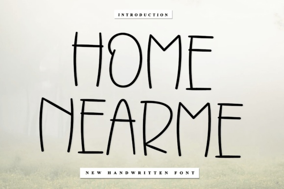 Home Nearme font preview