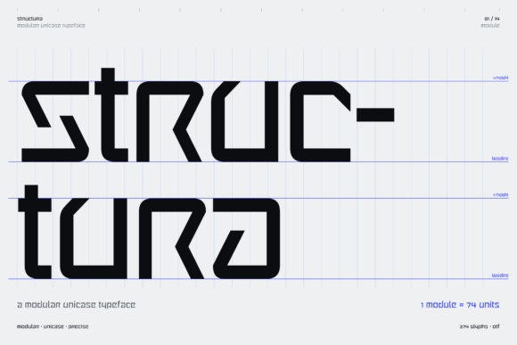 Structure font preview
