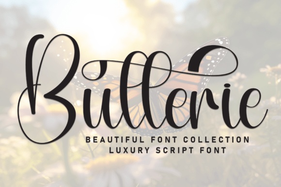 Butterie — lettering specimen