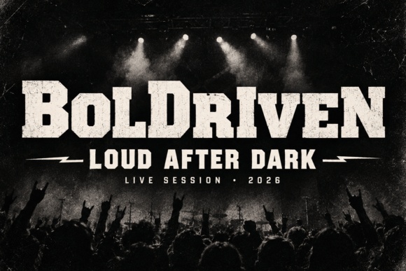 Boldriven font preview by Retro