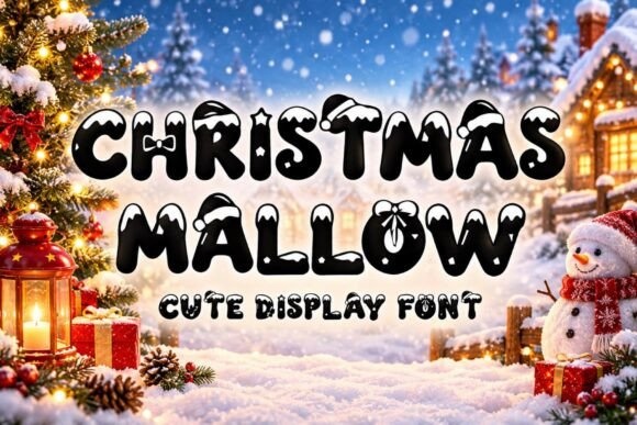Christmas Mallow font preview by yogaletter6