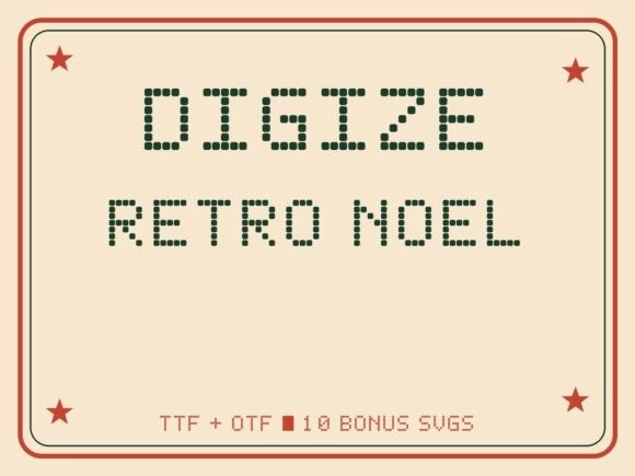 Retro Noel font preview by Digize