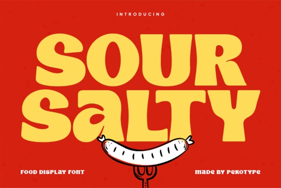 Sour Salty font preview by pekotype