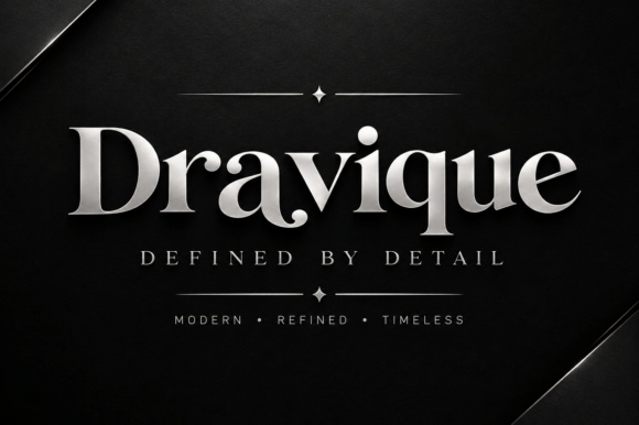 Dravique font preview by Colourful