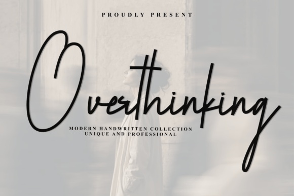Overthinking font preview by Preketek texs