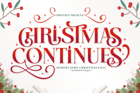 Christmas Continues font preview