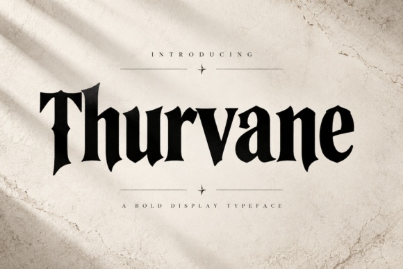 Thurvane — lettering specimen