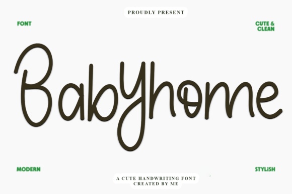 Babyhome font preview by FreshTypeINK