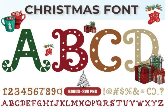 Christmas font preview