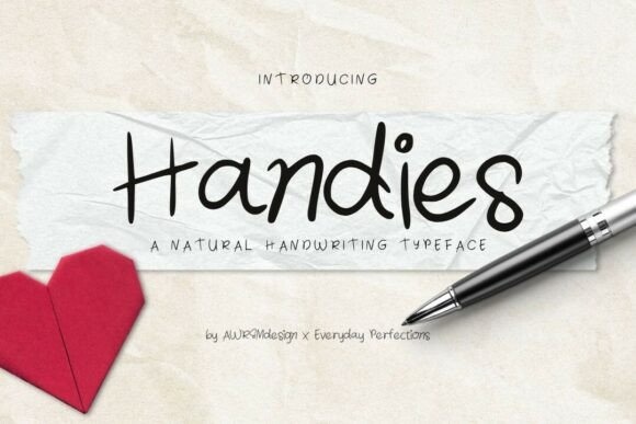 Handies font preview by AWRSMdesign