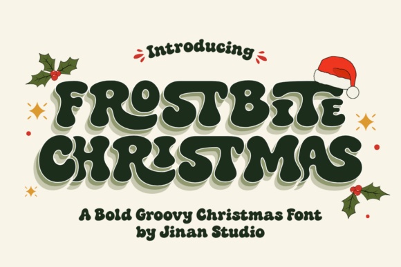 Frostbite Christmas font preview