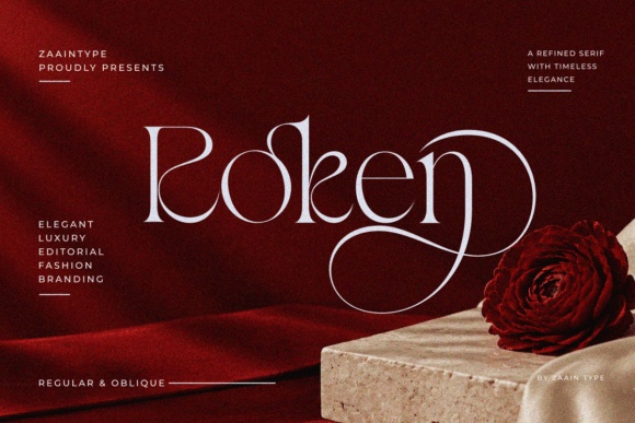 Roken font preview by zaaintype