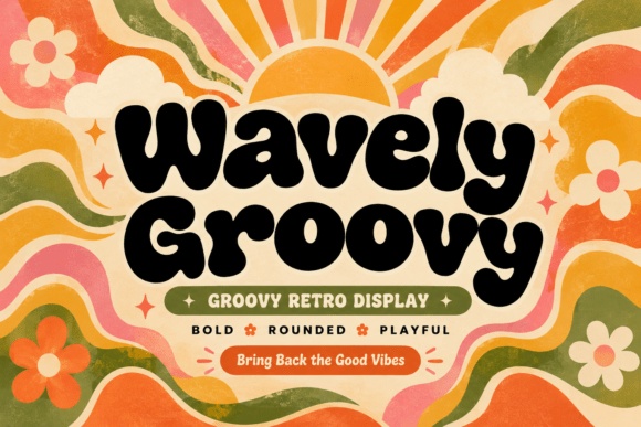 Wavely Groovy — lettering specimen