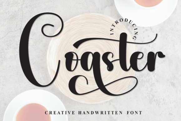 Coaster — lettering specimen