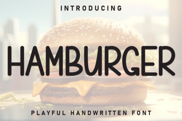 Hamburger font preview by Robbots stores